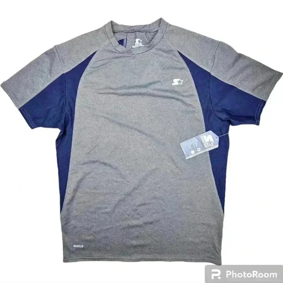 STARTER Other - Men's Starter Dri- Star Compression Shirt gray& blue NWT 2XL ( 50-52) # RM211088